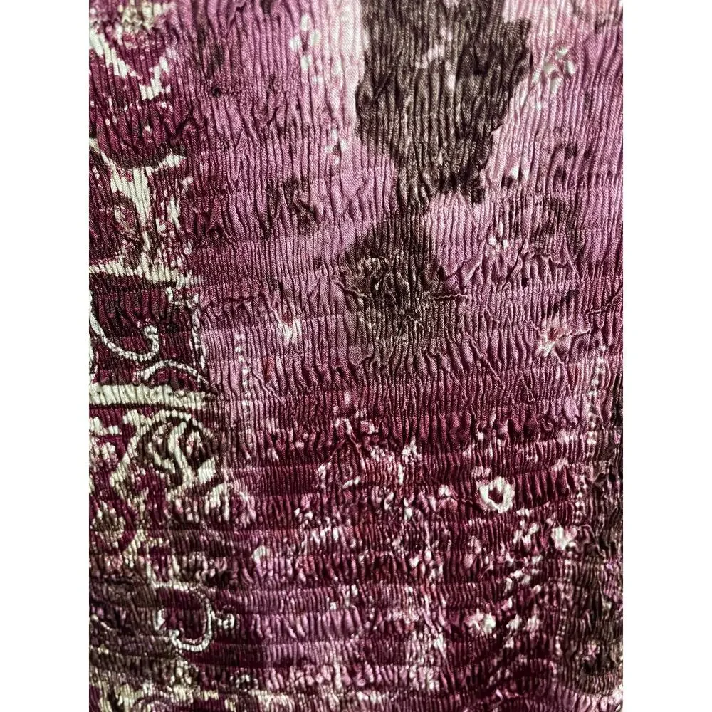 Dressbarn Burgundy Purple Paisley‎ Grunge Print Top LARGE Whimsygoth Dark Fairy